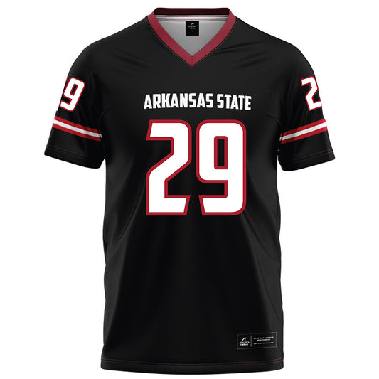 Arkansas State - NCAA Football : Luke Wisham - Black Football Jersey-0