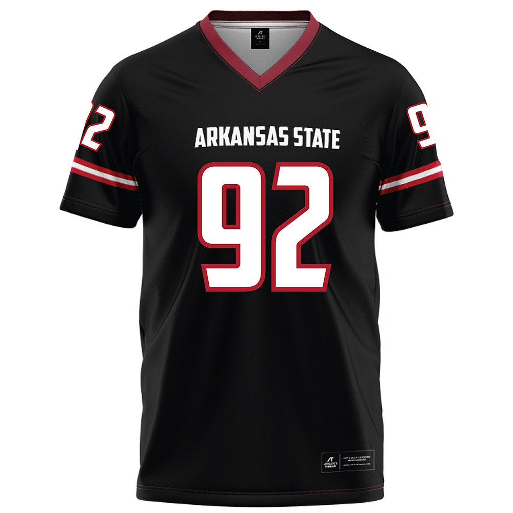 Arkansas State - NCAA Football : Obi Udom - Black Football Jersey