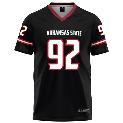 Arkansas State - NCAA Football : Obi Udom - Black Football Jersey