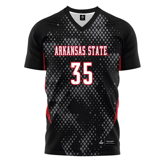 Arkansas State - NCAA Women's Soccer : Maya Jones - Black Soccer Jersey-0