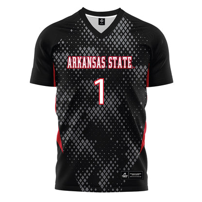 Arkansas State - NCAA Women's Soccer : Damaris Deschaine - Black Soccer Jersey