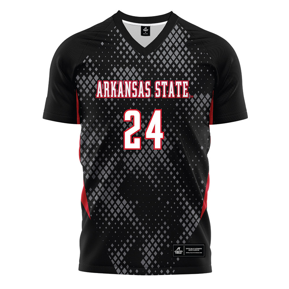 Arkansas State - NCAA Women's Soccer : Omamuzo Edafe - Black Soccer Jersey-0