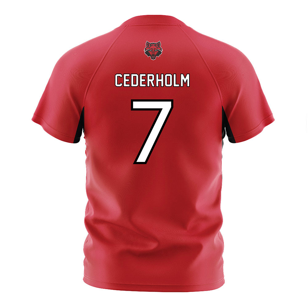 Arkansas State - NCAA Women's Soccer : Tindra Cederholm - Red Soccer Jersey