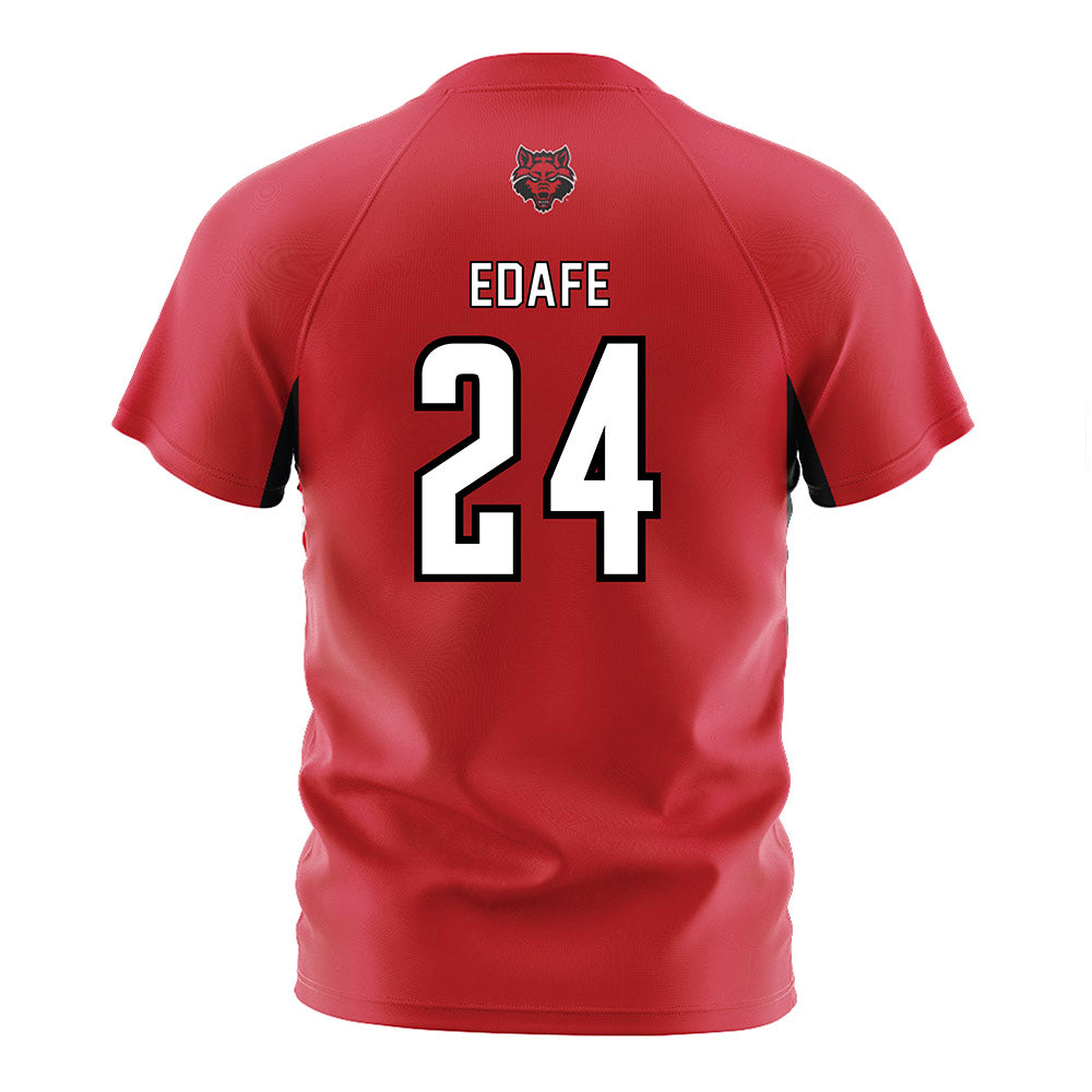 Arkansas State - NCAA Women's Soccer : Omamuzo Edafe - Red Soccer Jersey-1