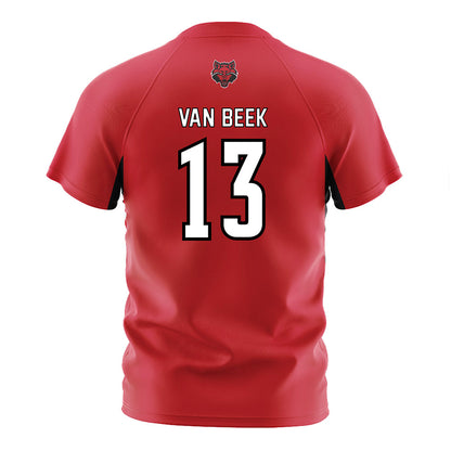 Arkansas State - NCAA Women's Soccer : Ryleigh Van Beek - Red Soccer Jersey-1