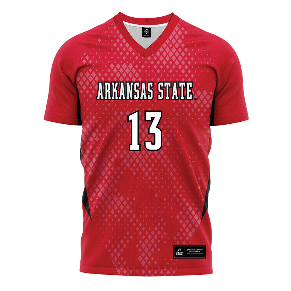 Arkansas State - NCAA Women's Soccer : Ryleigh Van Beek - Red Soccer Jersey-0