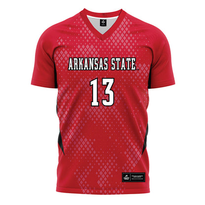 Arkansas State - NCAA Women's Soccer : Ryleigh Van Beek - Red Soccer Jersey-0