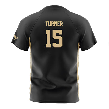Wake Forest - NCAA Women's Soccer : Jordan Turner - Black Soccer Jersey-1