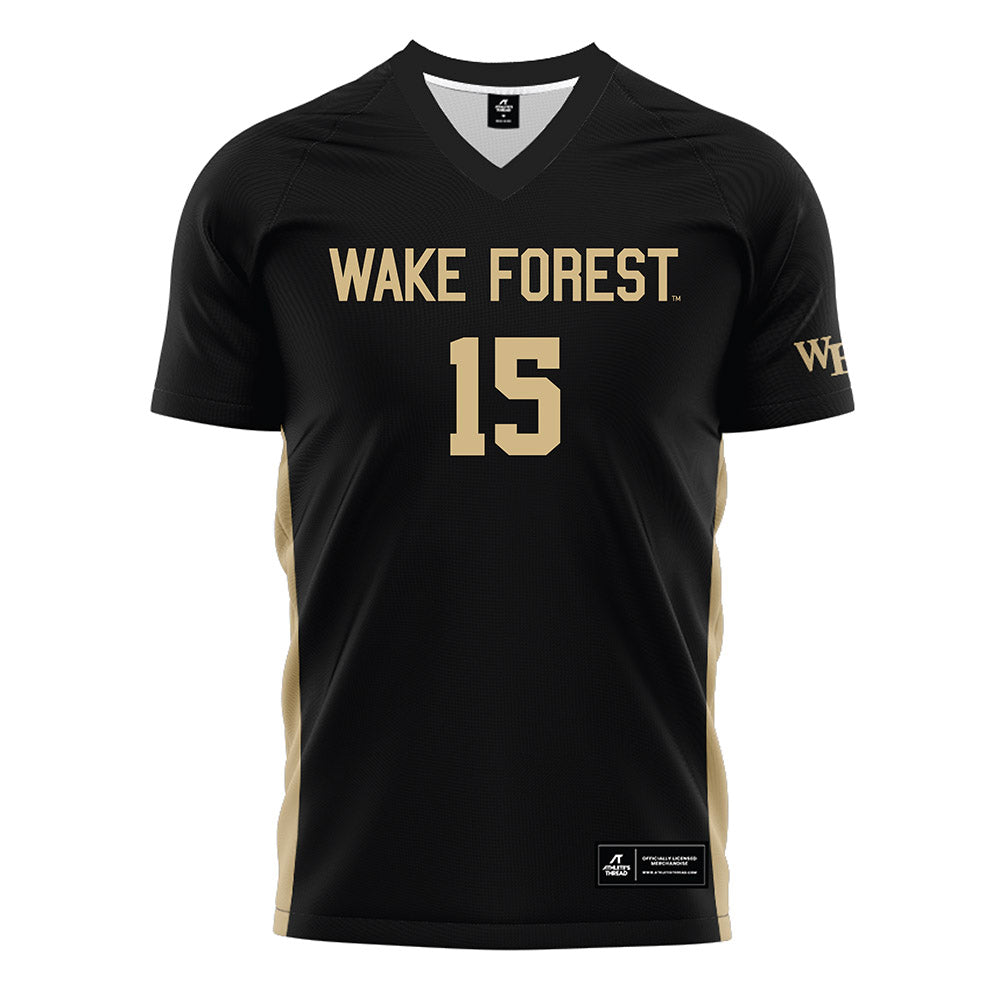 Wake Forest - NCAA Women's Soccer : Jordan Turner - Black Soccer Jersey-0