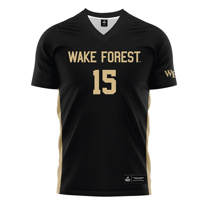 Wake Forest - NCAA Women's Soccer : Jordan Turner - Black Soccer Jersey-0