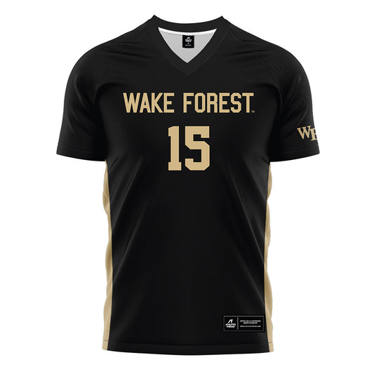 Wake Forest - NCAA Women's Soccer : Jordan Turner - Black Soccer Jersey-0
