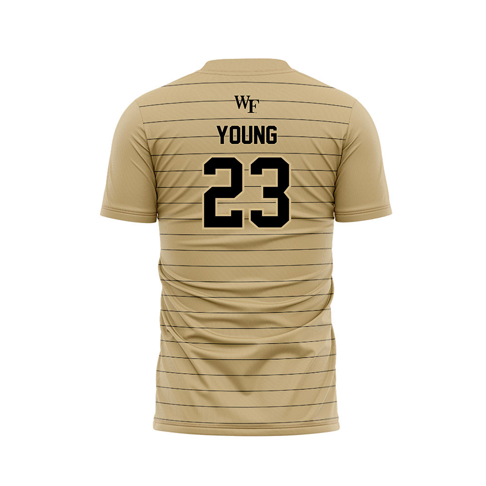 Wake Forest - NCAA Men's Soccer : Chandler Young - Gold Soccer Jersey-1