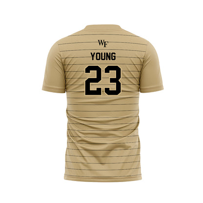 Wake Forest - NCAA Men's Soccer : Chandler Young - Gold Soccer Jersey-1