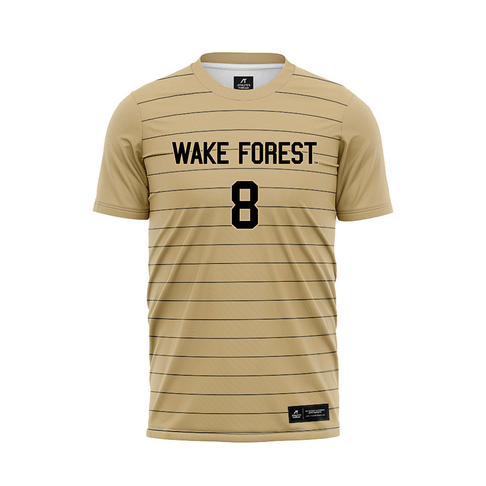 Wake Forest - NCAA Men's Soccer : David Nguema - Gold Soccer Jersey-0
