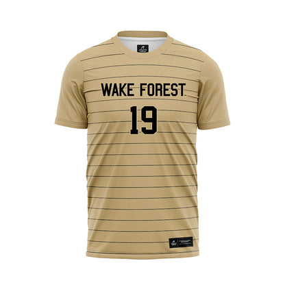 Wake Forest - NCAA Men's Soccer : Cristian Escribano - Gold Soccer Jersey