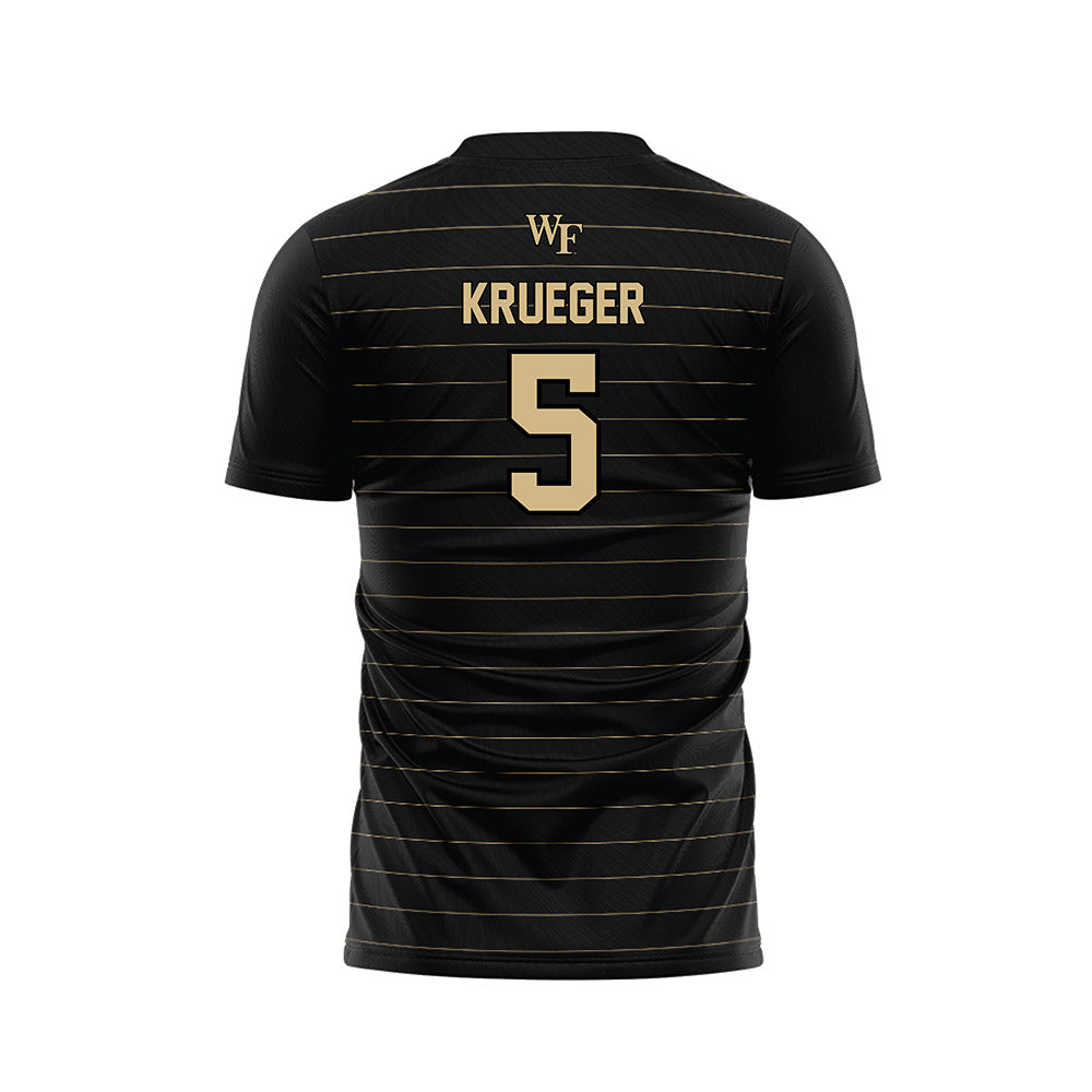 Wake Forest - NCAA Men's Soccer : Daniel Krueger - Black Soccer Jersey