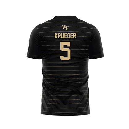 Wake Forest - NCAA Men's Soccer : Daniel Krueger - Black Soccer Jersey