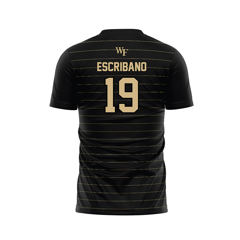 Wake Forest - NCAA Men's Soccer : Cristian Escribano - Black Soccer Jersey