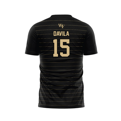 Wake Forest - NCAA Men's Soccer : Jojo Davila - Black Soccer Jersey