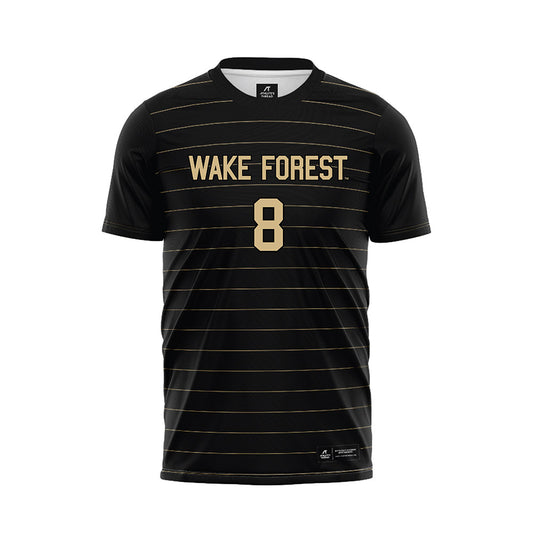 Wake Forest - NCAA Men's Soccer : David Nguema - Black Soccer Jersey-0