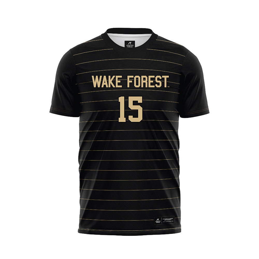 Wake Forest - NCAA Men's Soccer : Jojo Davila - Black Soccer Jersey