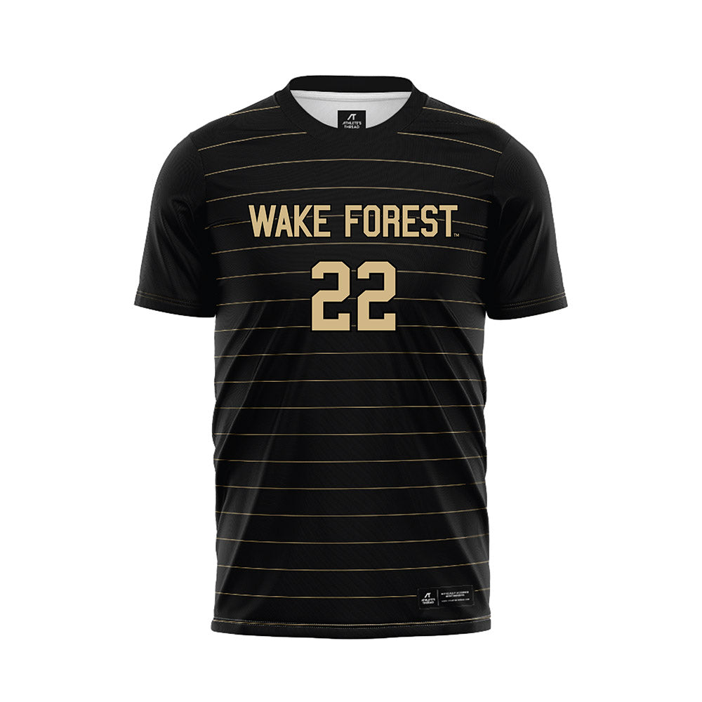 Wake Forest - NCAA Men's Soccer : Basit Umar - Black Soccer Jersey