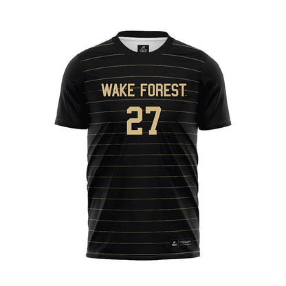 Wake Forest - NCAA Men's Soccer : Prince Amponsah - Black Soccer Jersey