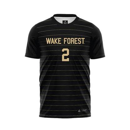 Wake Forest - NCAA Men's Soccer : Bo Cummins - Black Soccer Jersey