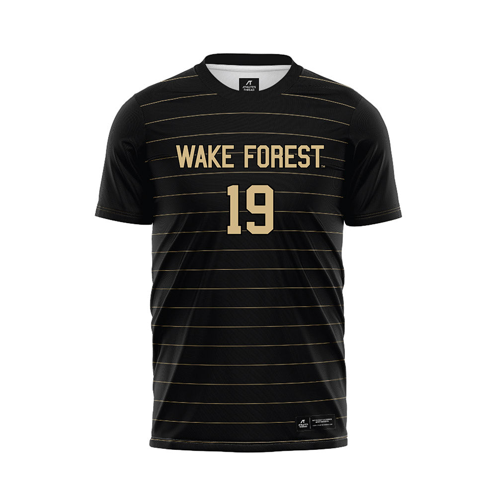 Wake Forest - NCAA Men's Soccer : Cristian Escribano - Black Soccer Jersey