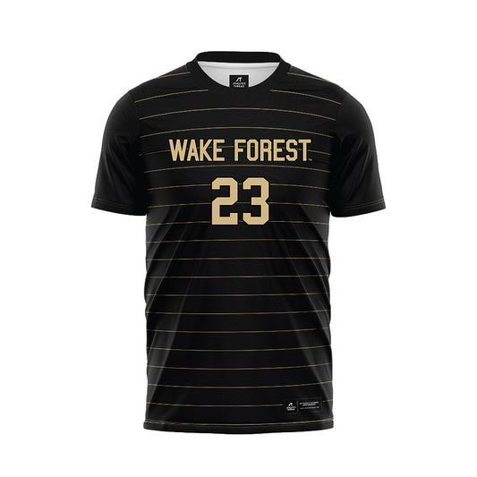 Wake Forest - NCAA Men's Soccer : Chandler Young - Black Soccer Jersey-0