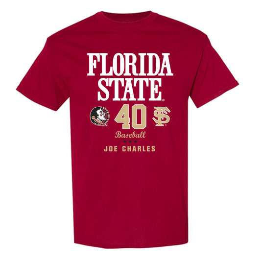 FSU - NCAA Baseball : Joe Charles - Fashion Shersey T-Shirt-0