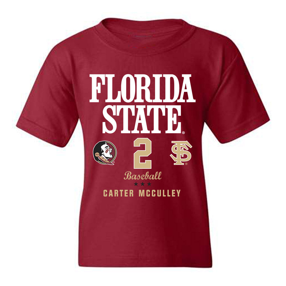 FSU - NCAA Baseball : Carter McCulley - Fashion Shersey Youth T-Shirt