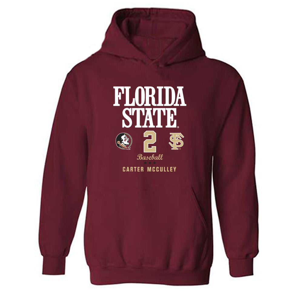 FSU - NCAA Baseball : Carter McCulley - Fashion Shersey Hooded Sweatshirt