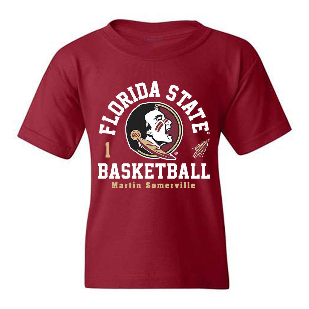 FSU - NCAA Men's Basketball : Martin Somerville - Fashion Shersey Youth T-Shirt-0