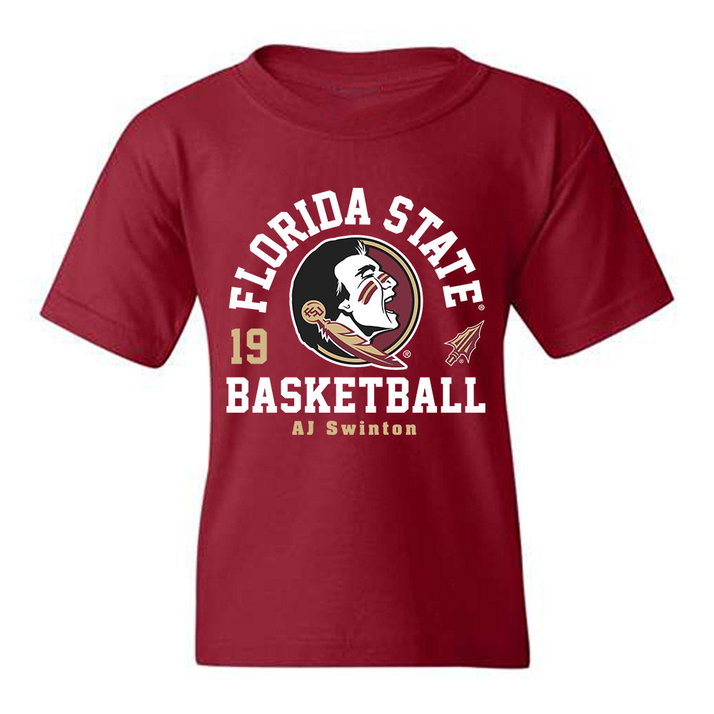 FSU - NCAA Men's Basketball : AJ Swinton - Fashion Shersey Youth T-Shirt-0