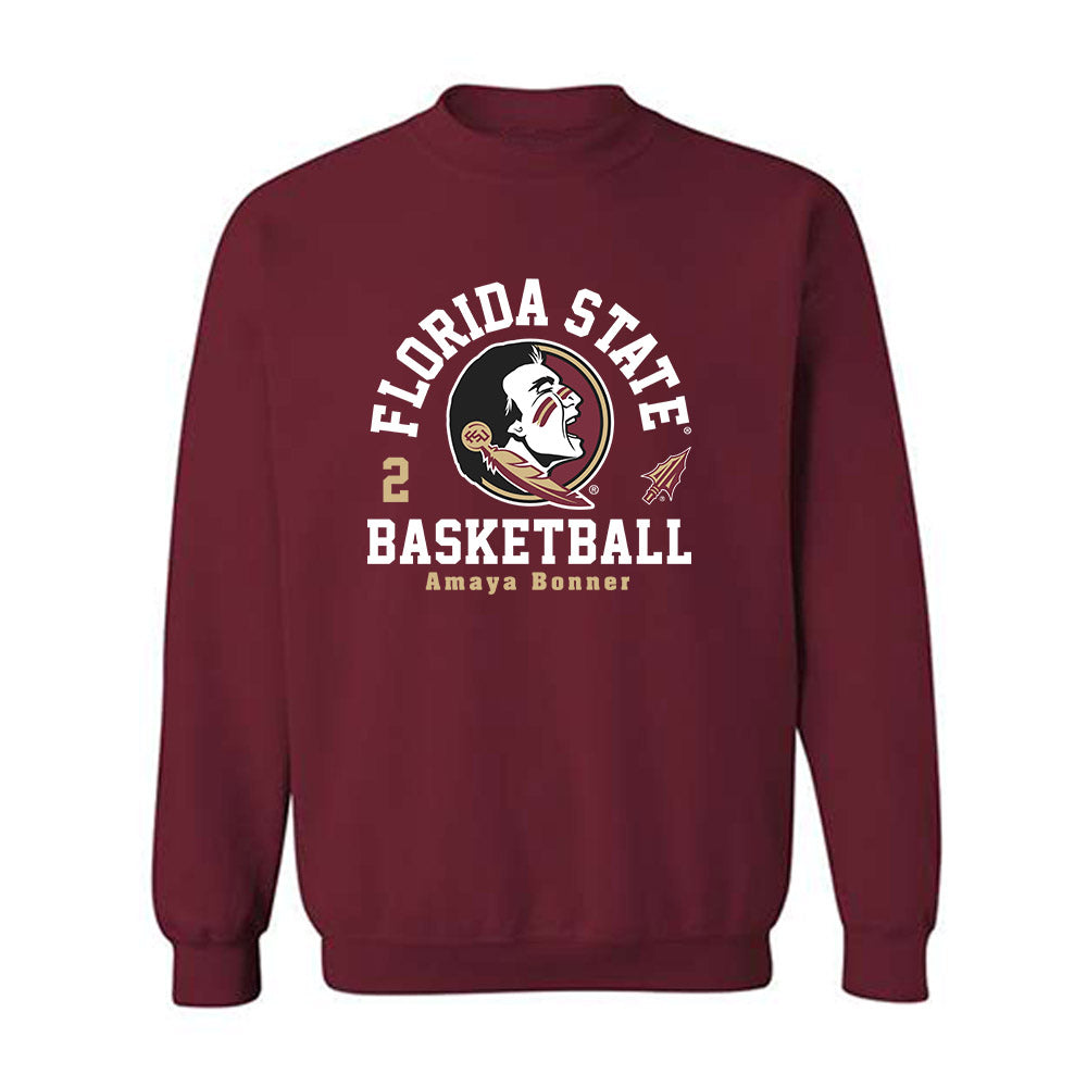 FSU - NCAA Women's Basketball : Amaya Bonner - Fashion Shersey Crewneck Sweatshirt-0