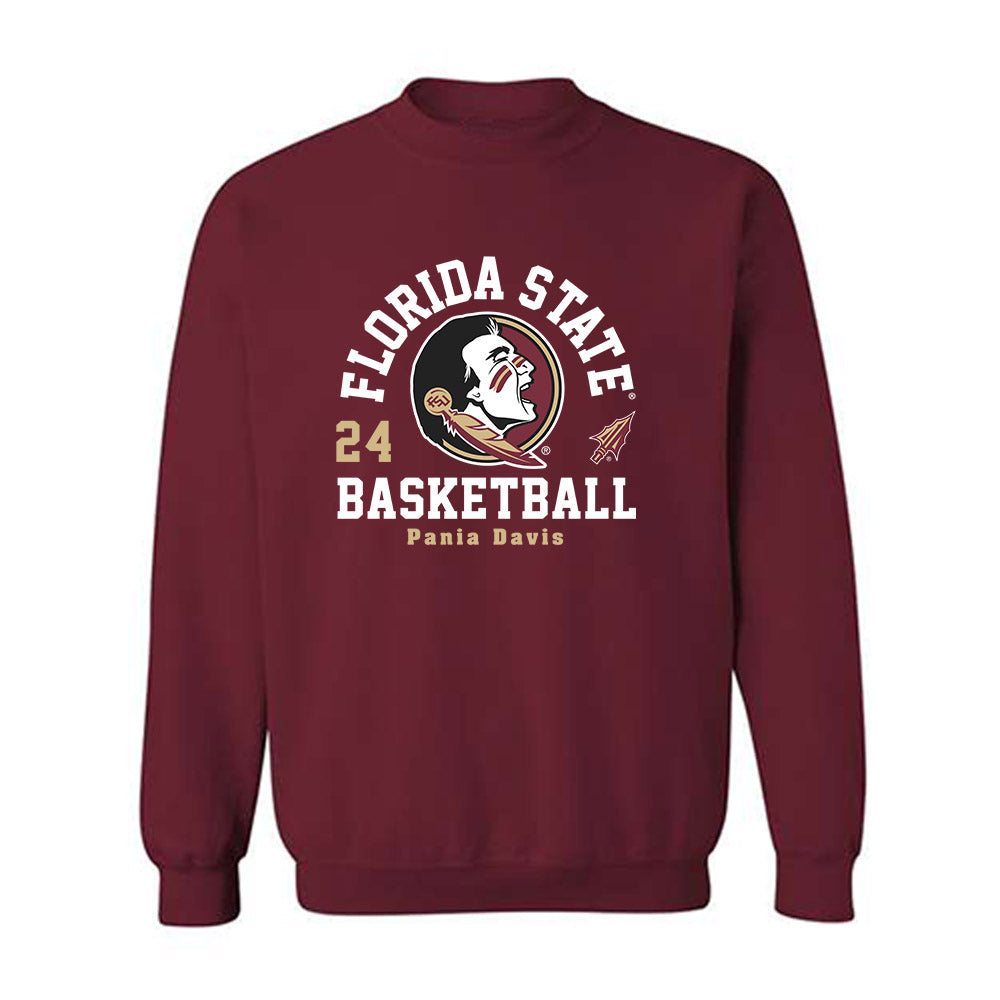 FSU - NCAA Women's Basketball : Pania Davis - Fashion Shersey Crewneck Sweatshirt-0