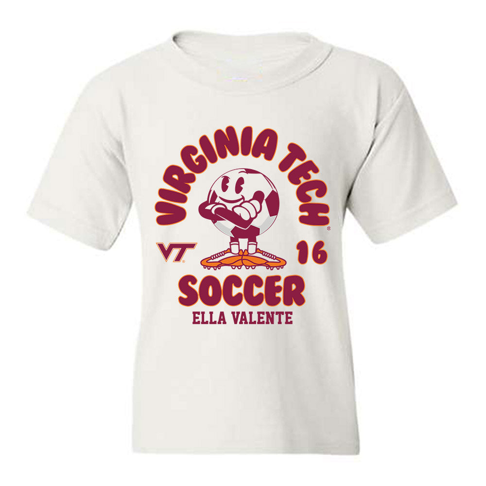 Virginia Tech - NCAA Women's Soccer : Ella Valente - Fashion Shersey Youth T-Shirt-0
