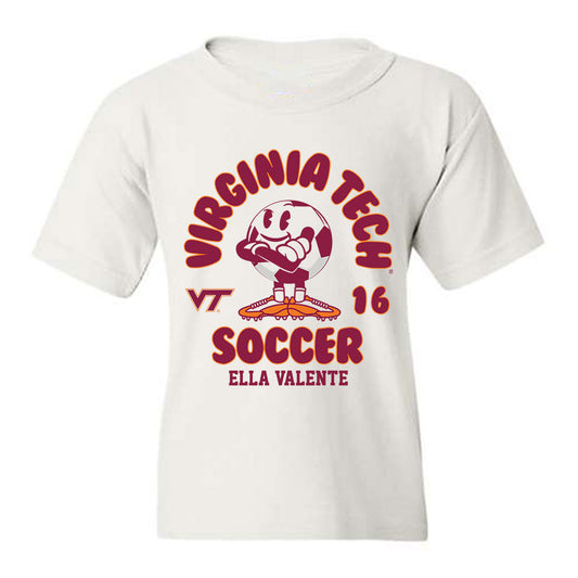 Virginia Tech - NCAA Women's Soccer : Ella Valente - Fashion Shersey Youth T-Shirt-0