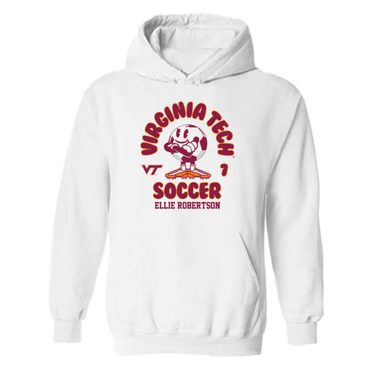Virginia Tech - NCAA Women's Soccer : Ellie Robertson - Fashion Shersey Hooded Sweatshirt-0