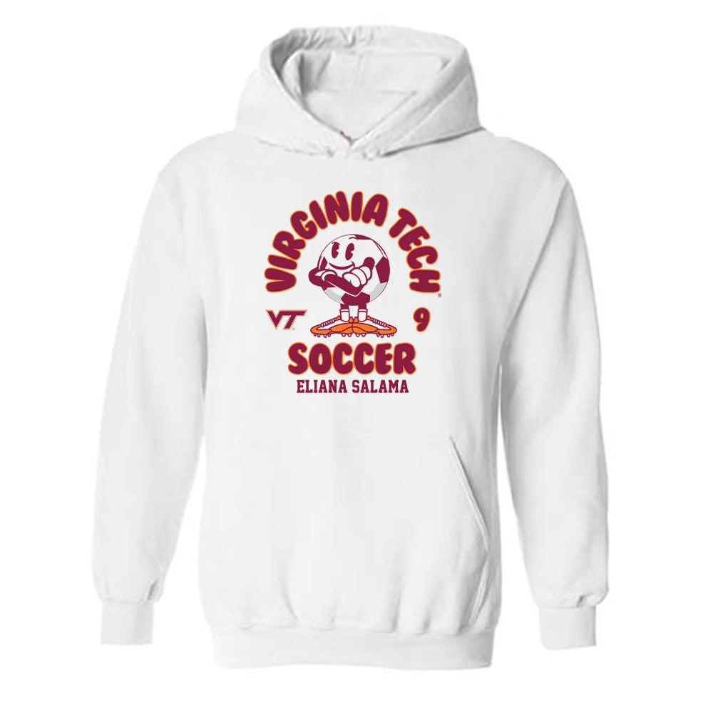 Virginia Tech - NCAA Women's Soccer : Eliana Salama - Fashion Shersey Hooded Sweatshirt-0