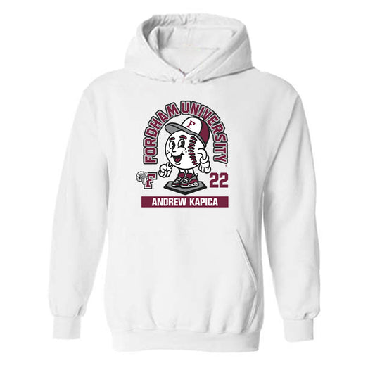 Fordham - NCAA Baseball : Andrew Kapica - Fashion Shersey Hooded Sweatshirt-0