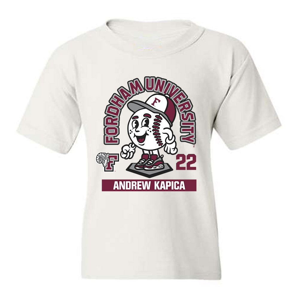 Fordham - NCAA Baseball : Andrew Kapica - Fashion Shersey Youth T-Shirt-0