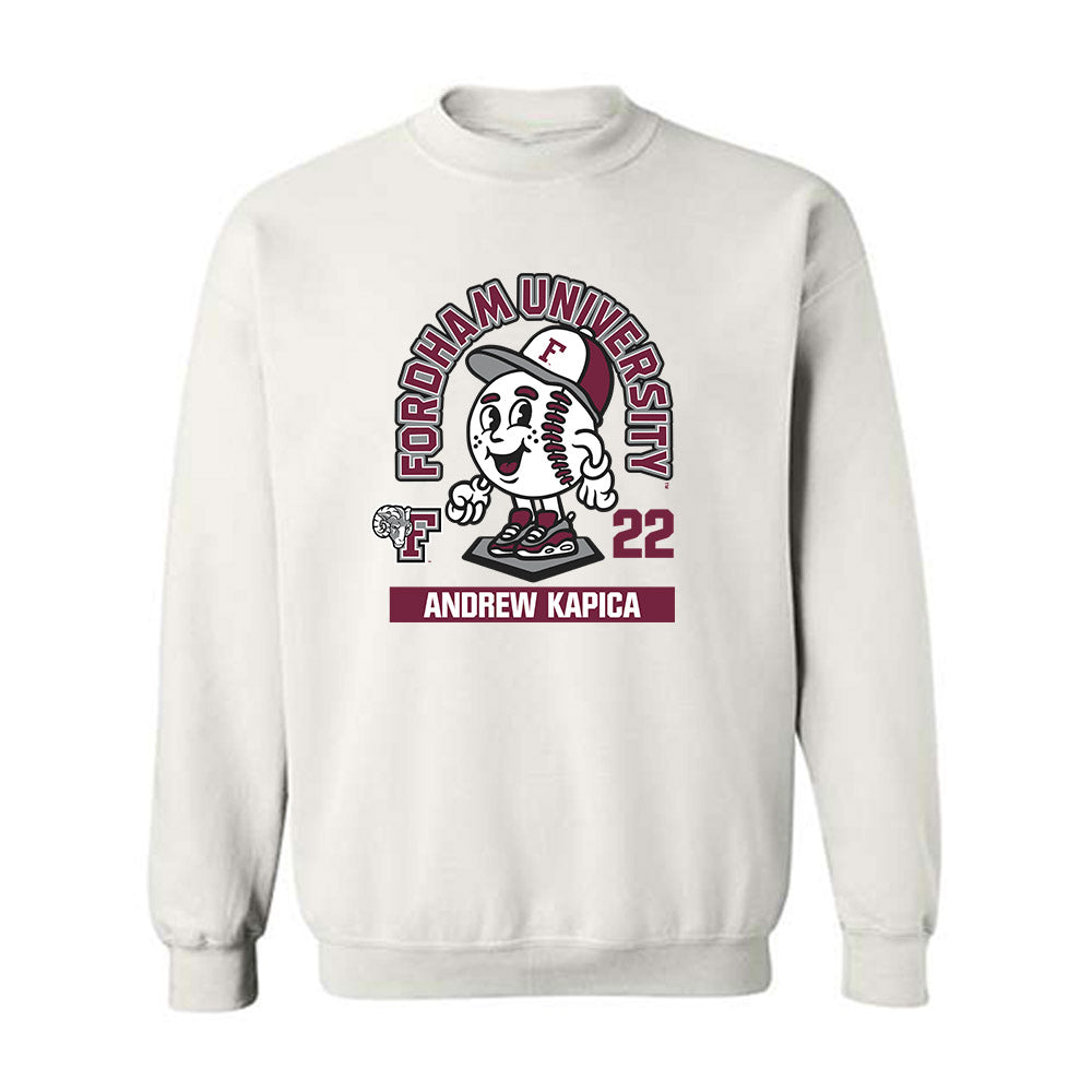 Fordham - NCAA Baseball : Andrew Kapica - Fashion Shersey Crewneck Sweatshirt-0