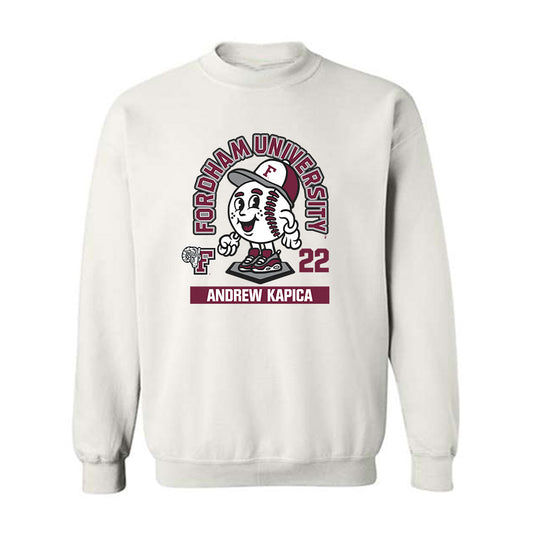 Fordham - NCAA Baseball : Andrew Kapica - Fashion Shersey Crewneck Sweatshirt-0