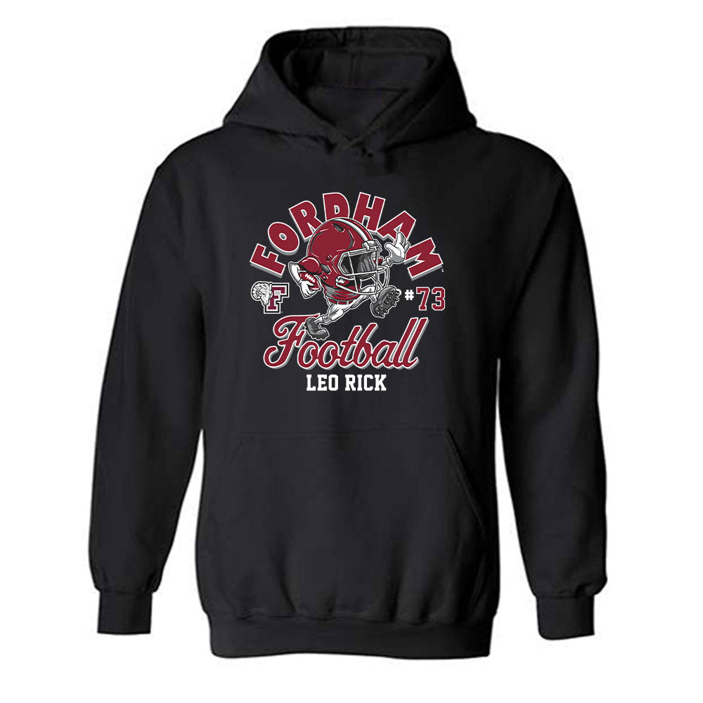 Fordham - NCAA Football : Leo Rick - Fashion Shersey Hooded Sweatshirt-0