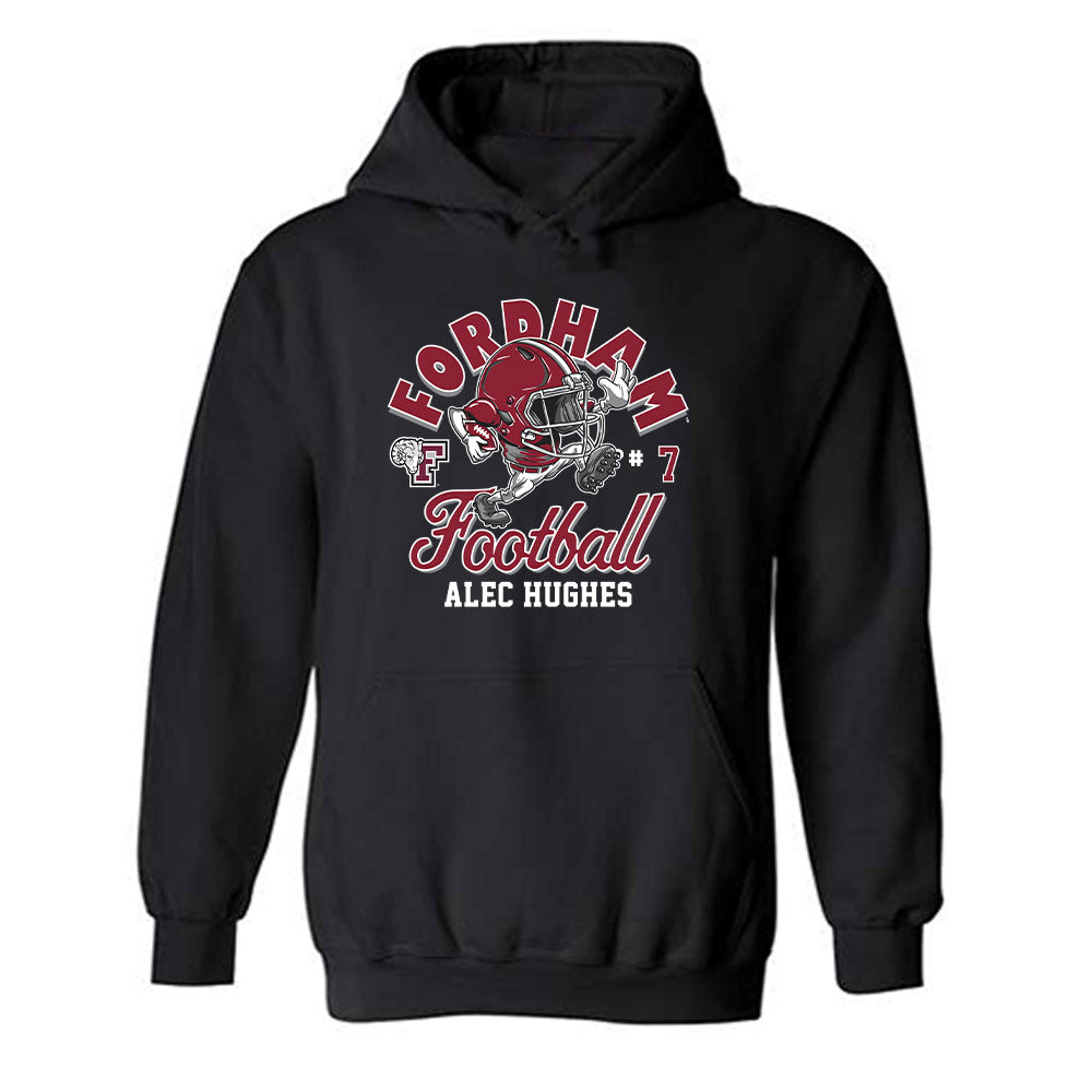 Fordham - NCAA Football : Alec Hughes - Fashion Shersey Hooded Sweatshirt-0