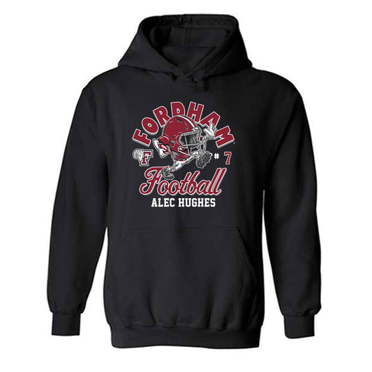 Fordham - NCAA Football : Alec Hughes - Fashion Shersey Hooded Sweatshirt-0