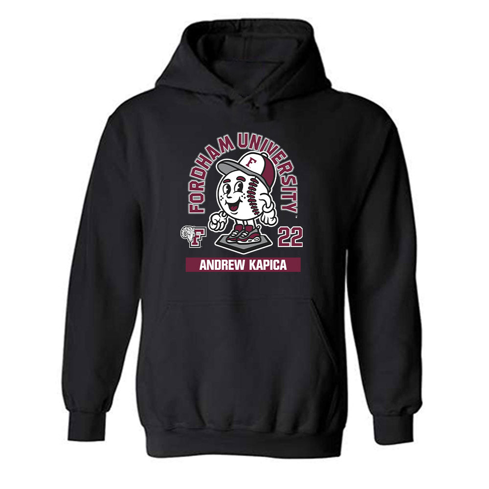 Fordham - NCAA Baseball : Andrew Kapica - Fashion Shersey Hooded Sweatshirt-0
