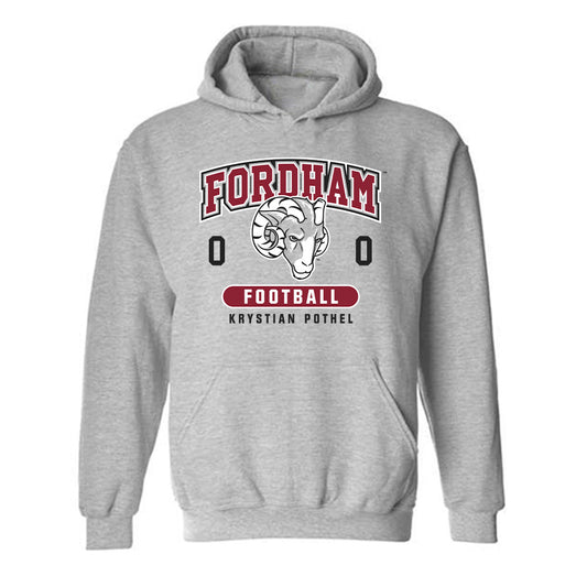 Fordham - NCAA Football : Krystian Pothel - Fashion Shersey Hooded Sweatshirt-0